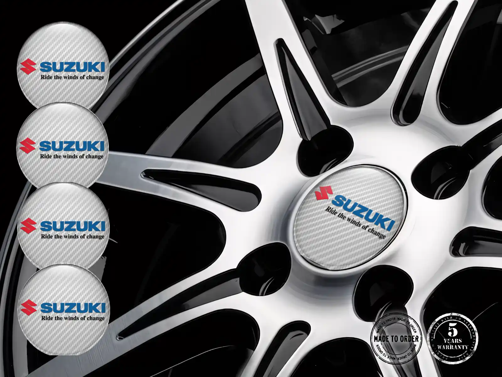 Suzuki Nabenaufkleber Stil Individuelle Dome-Labels